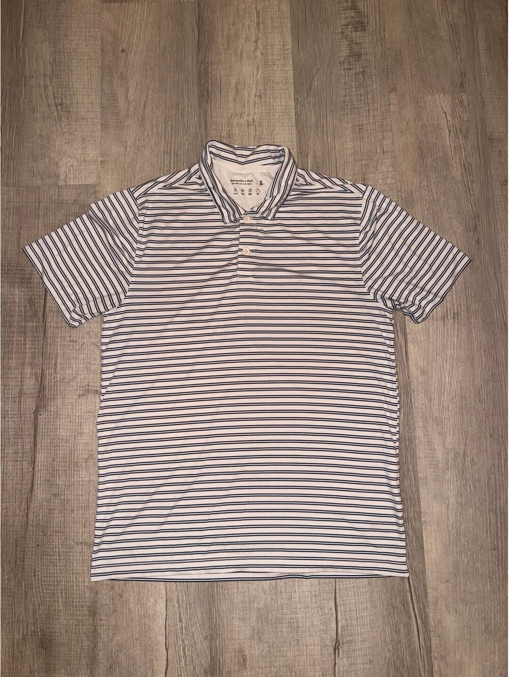 Abercrombie & Fitch A&F Air Knit Polo Shirt Men's M Striped